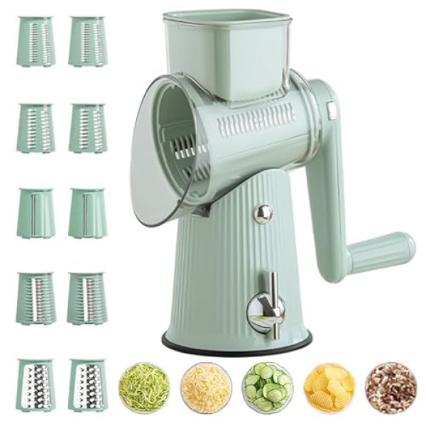 WallEgo Pro Mandoline Rotative - 5 Lames Interchangeables